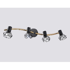 Светильник Ambrella light TR8658/4 BK/GD черный/золото E14/4 max 60W 750*100*185
