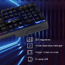 Клавиатура проводная Oklick 709G черный (1788144)