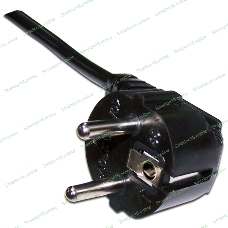 Шнур питания Lanmaster C19-Schuko угловая, 3х1.5, 220В, 16А, черный, 2 метра