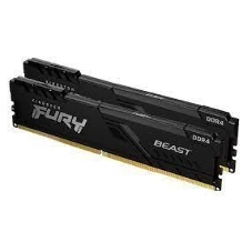 Оперативная память Kingston Fury Beast, DDR4, 16GB (2x8GB), 3200MHz, CL16, DIMM, с радиатором, черный