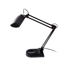 Лампа настольная Camelion KD-017A С0211W черный в к-те база+струбцина
