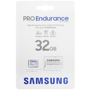 Флеш карта microSDXC 32Gb Samsung Pro Endurance UHS-I U3 V30 + ADP MB-MJ32KA/APC