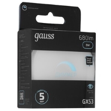 Лампа cветодиодная Gauss GX53 8W 680lm 6500K диммируемая LED