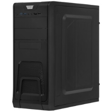 Компьютерный корпус Miditower ExeGate CP-603-UNS350 (ATX, БП UNS350 с вент. 12см, 2хUSB, аудио, черный)