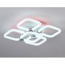 Потолочный светодиодный светильник FA3861/4+1 WH белый 70W 3000K-6400K+RGB 400*400*115 (ПДУ РАДИО 2.4G)