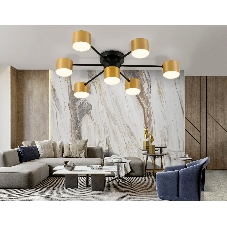 Потолочный светильник Ambrella light FL51726/7 BK/GD черный/золото GX53/7 max 12W 645*135