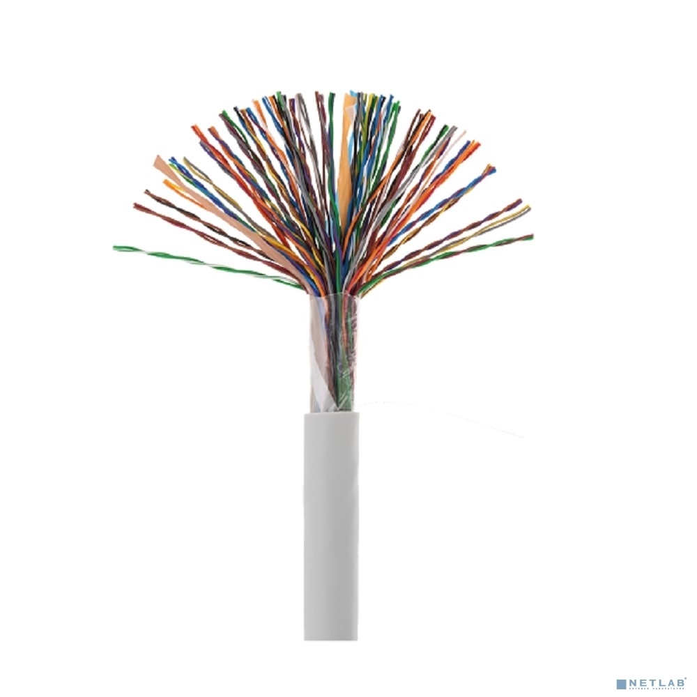 Кабель витая пара Rexant U/UTP, CAT 5е, PVC, 25PR, 24AWG, INDOOR, SOLID, серый, 305м