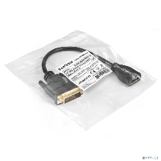 Кабель HDMI-DVI-D ExeGate EX-CC-HDMIF-DVIM-0.15 (19F/25M, 0,15м, позолоченные контакты)