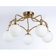 Светильник Ambrella light TR3212/5 GD/FR золото/белый матовый E27*5 max 40W D560*302
