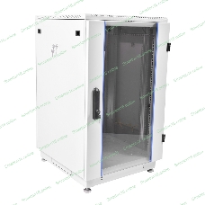 Шкаф коммутационный ЦМО ШТК-М-18.6.6-1ААА-9005 18U 600x600 мм пер. дв. стекл задн. дв. стал.лист 2 бок. пан. направл. под закл.гайки 270 кг черный