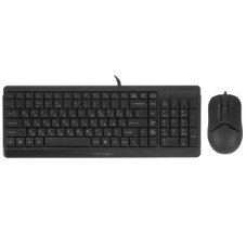 Комплект клавиатура+мышь A4Tech FStyler F1512 проводной, USB, 1200 DPI, черный