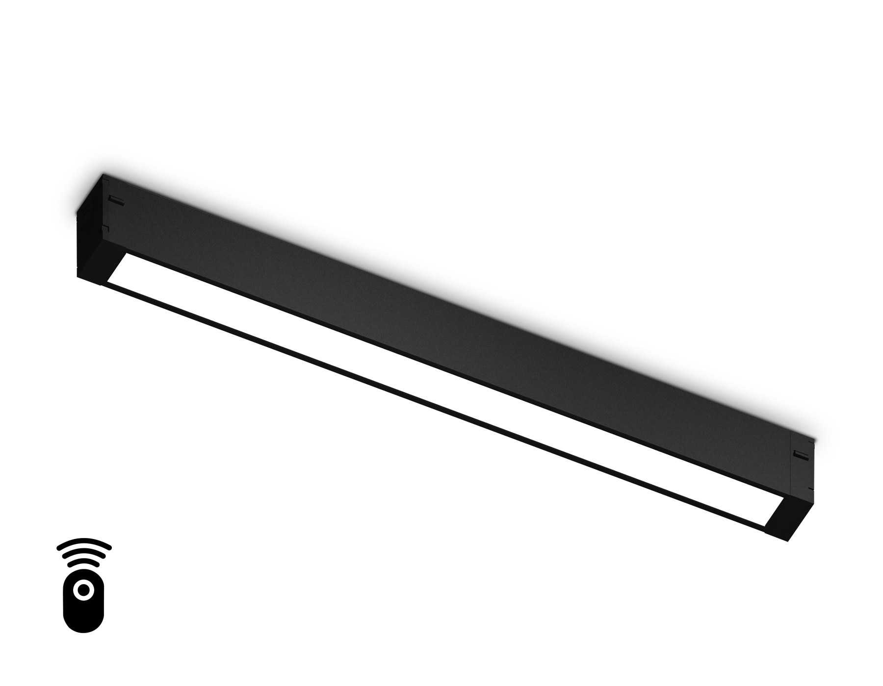 Управляемый светодиодный светильник для шинопровода Magnetic Ambrella light GL1272 BK черный IP20 15W 3000K-6400K 220V 120° 342*25*42 (Без ПДУ)