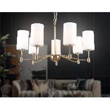 Люстра Ambrella light LH56053/7 BS/FR латунь/белый матовый E14*7 max 40W D680*950