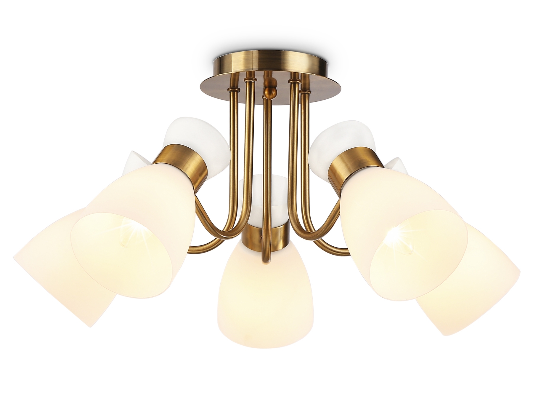 Светильник Ambrella light TR3218/5 GD/FR золото/белый матовый E27*5 max 40W D580*290