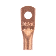 Наконечник медный Rexant ТМ 16-6-6 (16 мм² - Ø6 мм) (в упак. 100 шт.)