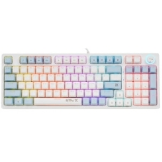 Клавиатура проводная Defender Hawk GK-418, USB, белый/голубой