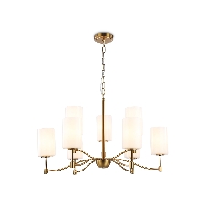 Люстра Ambrella light LH56054/6+3 BS/FR латунь/белый матовый E14*9 max 40W D765*1060