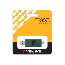 Флешка USB Kingston DataTraveler Duo (DTDEG2/256Gb), 256Gb, USB3.2/Type-C, R/W 150/60, зеленая