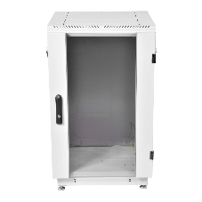 Шкаф коммутационный ЦМО ШТК-М-18.6.6-1ААА-9005 18U 600x600 мм пер. дв. стекл задн. дв. стал.лист 2 бок. пан. направл. под закл.гайки 270 кг черный