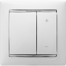 Светорегулятор нажимной 40-600W для л/н и обмоточных т-ров 770074 Legrand Valena Белый