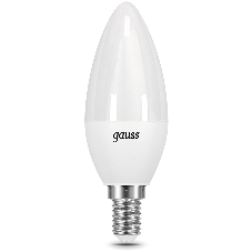 Лампа светодиодная Gauss A60 9.5Вт цок.: E14 свеча 220B 3000K св. свеч. белый теп. C37 (упак.: 10 шт)