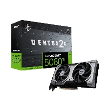 Видеокарта MSI RTX 5060 TI 16G VENTUS 2X OC PLUS, NVIDIA RTX 5060 Ti, 16 ГБ GDDR7, 128 бит, PCI-e 5.0, 1xHDMI, 3xDP, 2602 МГц