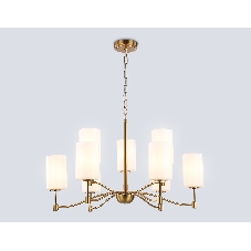 Люстра Ambrella light LH56054/6+3 BS/FR латунь/белый матовый E14*9 max 40W D765*1060