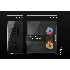 Корпус Corsair iCUE Link 4500X LX-R RGB Black, Midi-Tower, чёрный, 3 x 120 мм