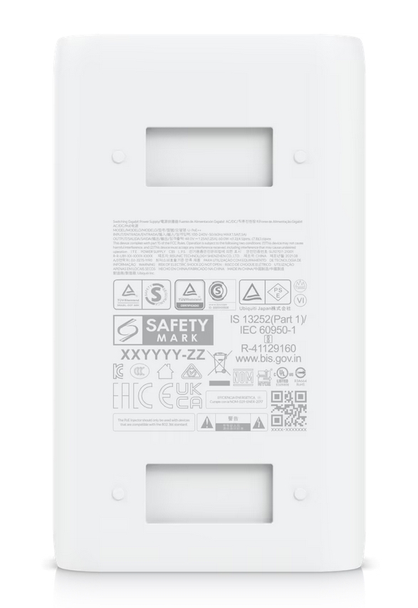 Инжектор Ubiquiti U-PoE++, 60W, 48V DC Gigabit PoE injector