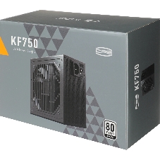 Блок питания PCCooler KF750, 750Вт, 80+ Standard, 120мм, немодульный, черный