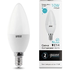 Лампа светодиодная Gauss 33120 LED Elementary Свеча 10W E14 920lm 4100K 1/10/100 0