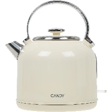Чайник электрический Candy CK-205 слоновая кость, 1.7 л, 2200 Вт, скрытый нагревательный элемент