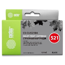 Картридж струйный Cactus CS-CLI521BK черный (8.4 мл) для Canon Pixma MP540/MP550/MP620/MP630/MP640/MP660/MP980/MP990/iP3600/iP4600/iP4700/MX860