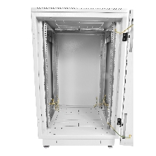Шкаф коммутационный ЦМО ШТК-М-18.6.6-1ААА-9005 18U 600x600 мм пер. дв. стекл задн. дв. стал.лист 2 бок. пан. направл. под закл.гайки 270 кг черный