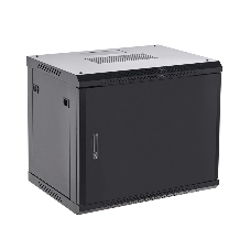 Шкаф коммутационный Rexant настенный 9U 600x600 мм пер. дв. металл черный