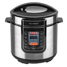 Скороварка-мультиварка электрическая Endever Vita-132, черный/стальной, мощность 1200 Вт, емкость 6л, 16 авторежимов работы, книга рецептов