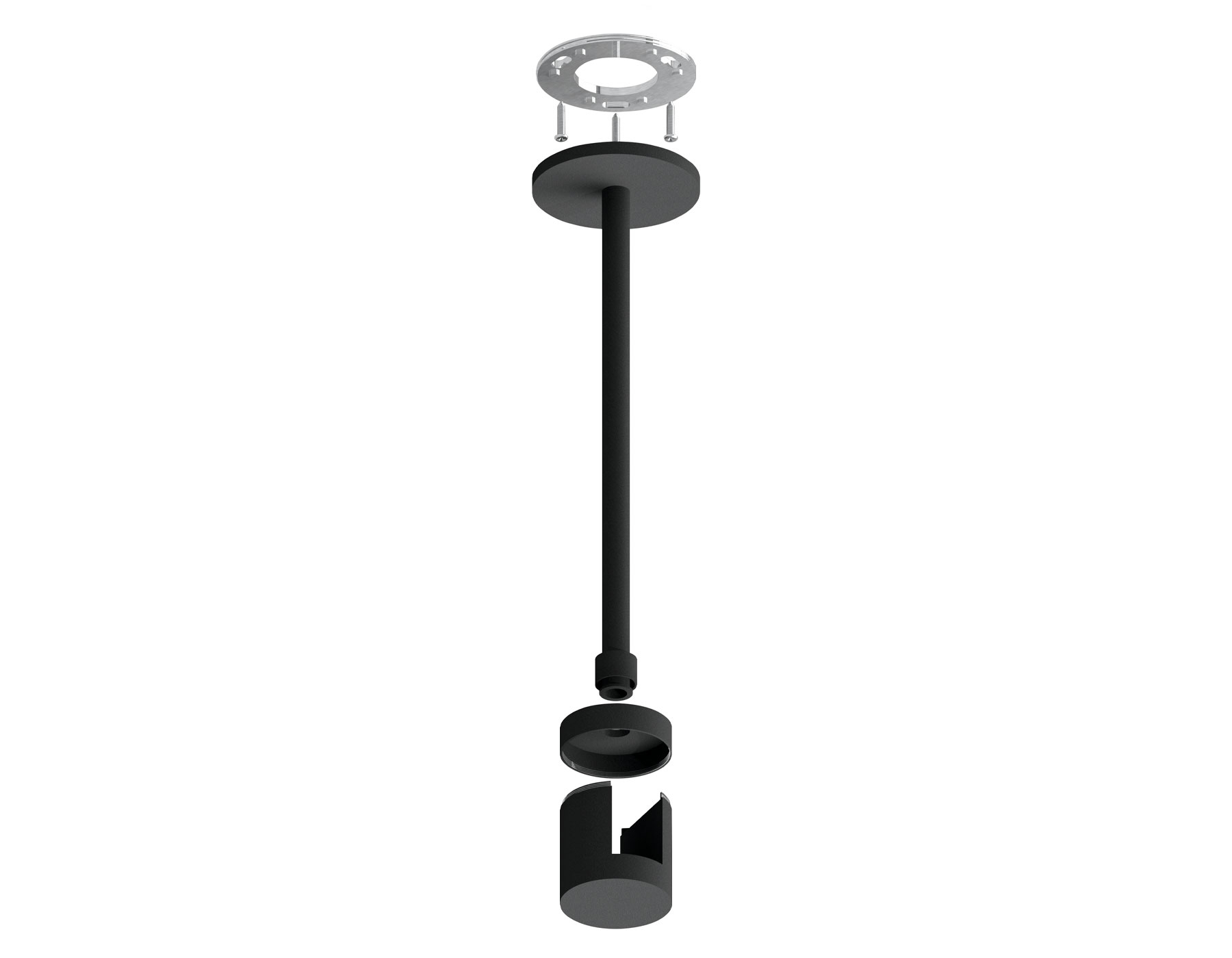 Крепеж накладной A9227 BK черный D20*200mm