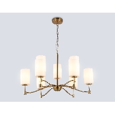Люстра Ambrella light LH56054/6+3 BS/FR латунь/белый матовый E14*9 max 40W D765*1060