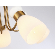 Светильник Ambrella light TR3218/5 GD/FR золото/белый матовый E27*5 max 40W D580*290