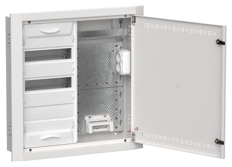 Щит распределительный встраиваемый IEK TI5-51-V-2X036-30 TITAN 5 комбинированный ЩРв-36 (2х36) 630х625х130мм IP30 белый