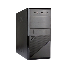 Компьютерный корпус ExeGate EX284021RUS Minitower BA-201 Black, mATX, (AA500, 80мм), 2*USB, Audio