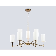 Люстра Ambrella light LH56054/6+3 BS/FR латунь/белый матовый E14*9 max 40W D765*1060