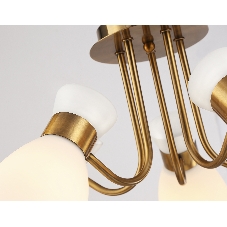 Светильник Ambrella light TR3218/5 GD/FR золото/белый матовый E27*5 max 40W D580*290
