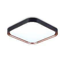 Потолочный светодиодный светильник Ambrella light FZ1265 BK/PGD черный/золото розовое 18W 5000K 250*250*60 (Без ПДУ)