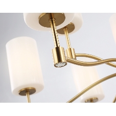 Люстра Ambrella light LH56054/6+3 BS/FR латунь/белый матовый E14*9 max 40W D765*1060