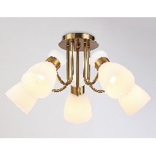 Светильник Ambrella light TR3218/5 GD/FR золото/белый матовый E27*5 max 40W D580*290