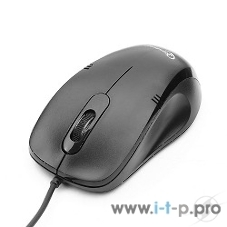 Мышь проводная Gembird MOP-100 черный, 1000 dpi, USB, кнопки - 3