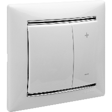 Светорегулятор нажимной 40-600W для л/н и обмоточных т-ров 770074 Legrand Valena Белый