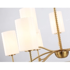Люстра Ambrella light LH56054/6+3 BS/FR латунь/белый матовый E14*9 max 40W D765*1060