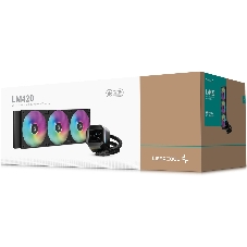 Кулер с водяным охлаждением Deepcool LM420 ARGB Soc-AM5/AM4/1200/1700/1851 черный 4-pin 25.2dB Al LCD 2176gr Ret (R-LM420-BKDMMC-1)